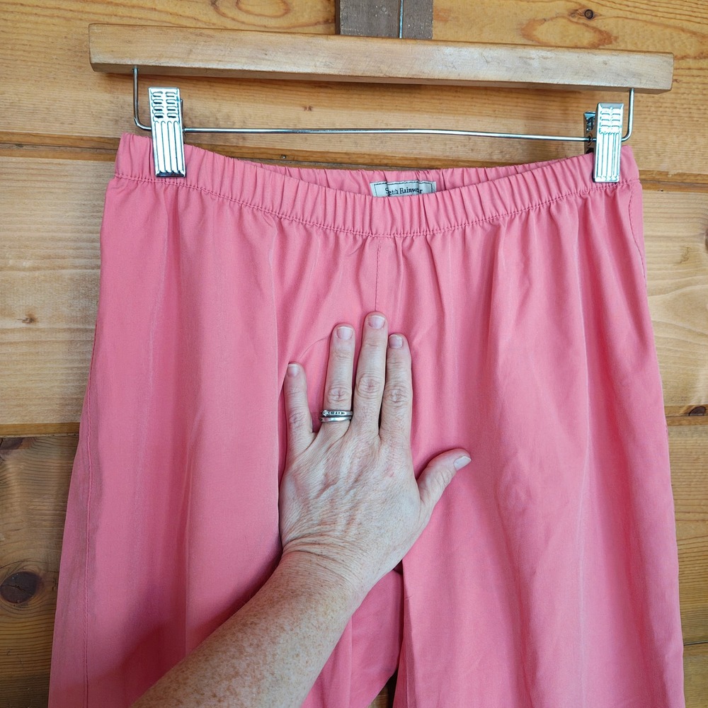 Redhead for Her Pink Rainwear Pants Straight Pull On Stretch Waterproof XS x 30" - Picture 2 of 9